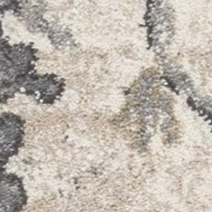 HomeRoots 9' Floral Medallion Distressed Area Rug in Ivory & Gray – Timeless Elegance for Any Space 9' X 13' 350269