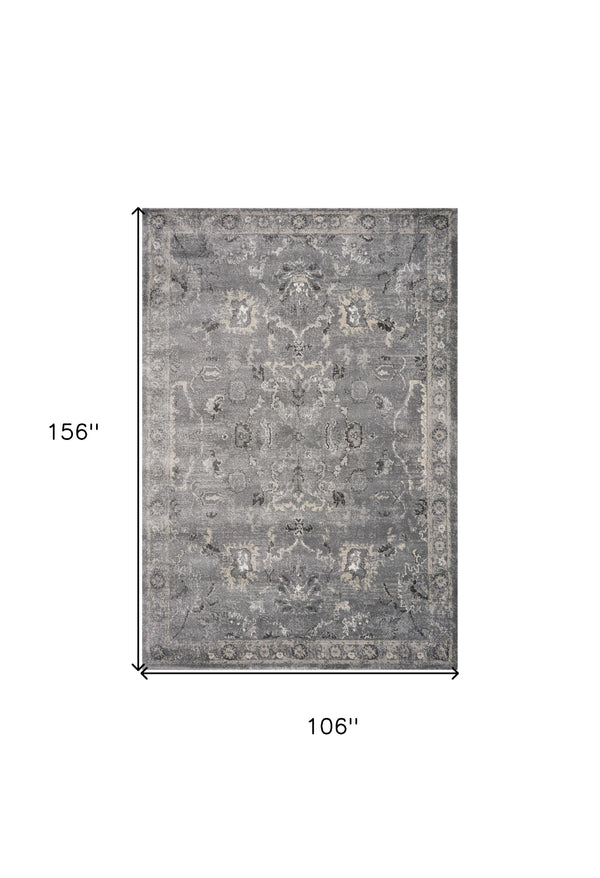 Homeroots 8' X 13' Gray Area Rug  Polypropylene 350270