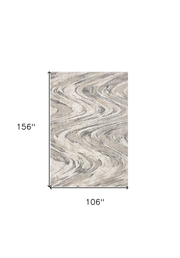 Homeroots 8' X 13' Polypropylene Natural Area Rug  Polypropylene 350272