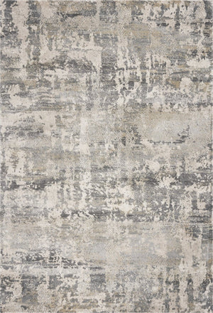 HomeRoots 9' Gray and Tan Abstract Area Rug - Contemporary Design, Durable, Easy Care for High-Traffic Spaces 9' X 13' 350274