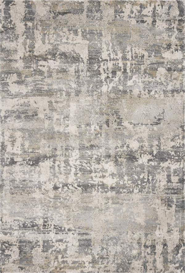 HomeRoots 9' Gray and Tan Abstract Area Rug - Contemporary Design, Durable, Easy Care for High-Traffic Spaces 9' X 13' 350274