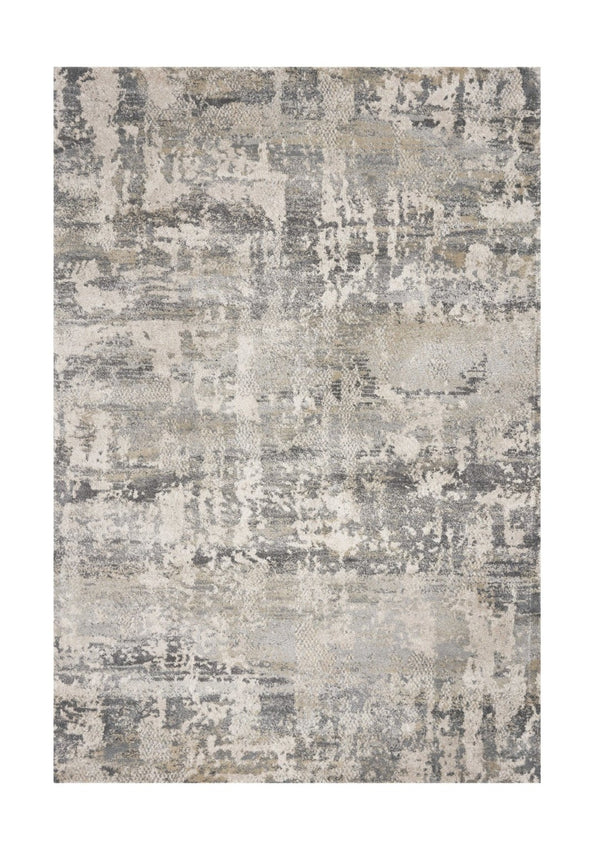 HomeRoots 9' Gray and Tan Abstract Area Rug - Contemporary Design, Durable, Easy Care for High-Traffic Spaces 9' X 13' 350274