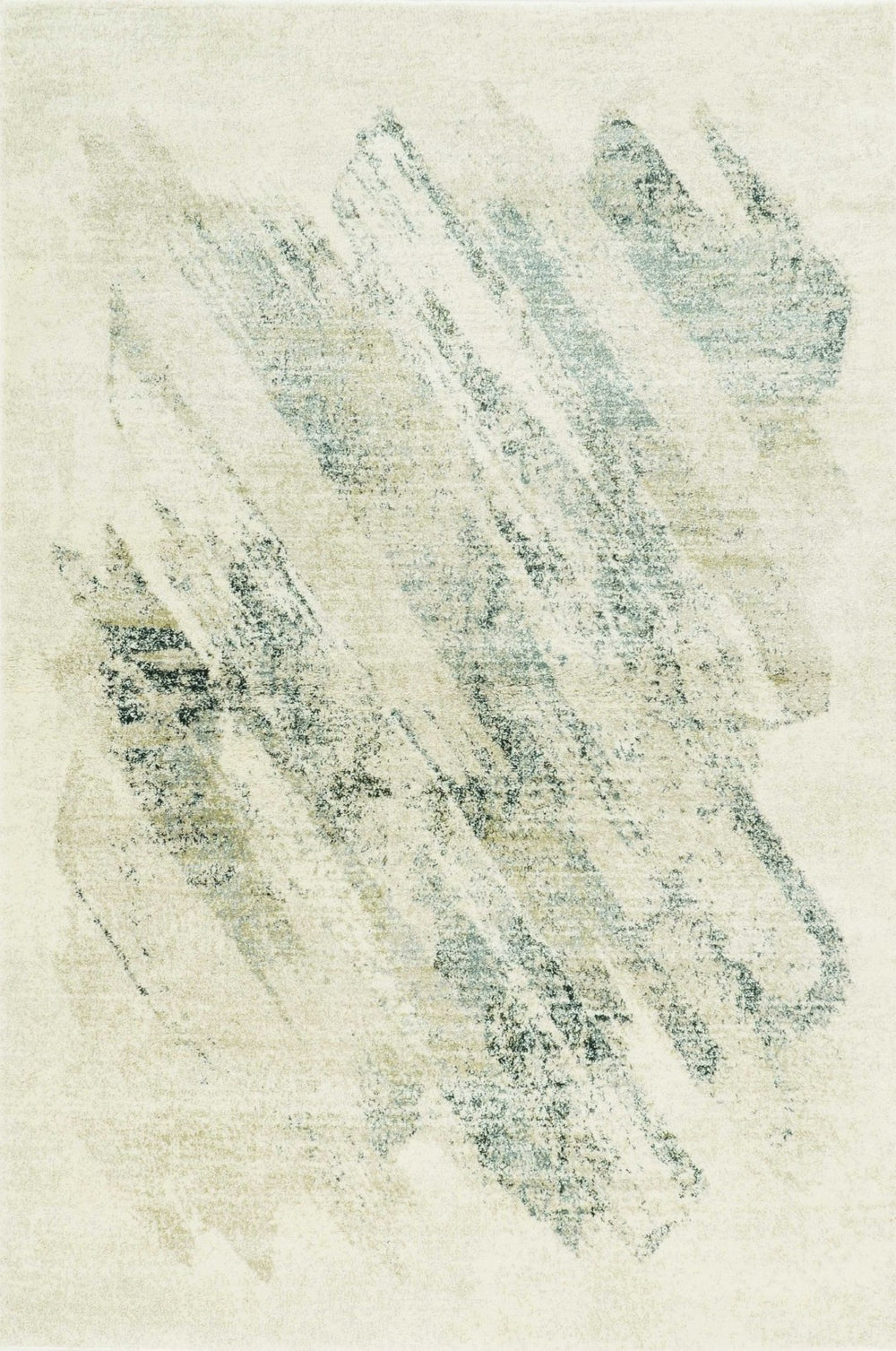HomeRoots 9' Contemporary Ivory and Gray Abstract Area Rug - Durable, Stain-Resistant, Ideal for High-Traffic Areas 9" x 13" 350275