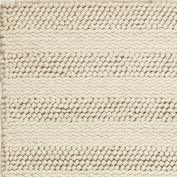 HomeRoots 5' Hand-Woven Ivory and White New Zealand Lambs Wool Area Rug for Stylish Home Décor and Comfort 8' X 10' 350291