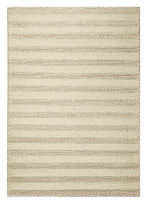 HomeRoots 5' Hand-Woven Ivory and White New Zealand Lambs Wool Area Rug for Stylish Home Décor and Comfort 8' X 10' 350291