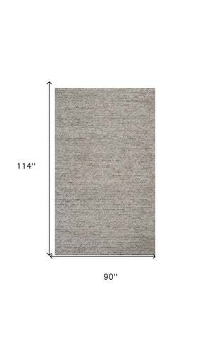 Homeroots 7' X 9'  Wool Natural Area Rug  Wool 350292