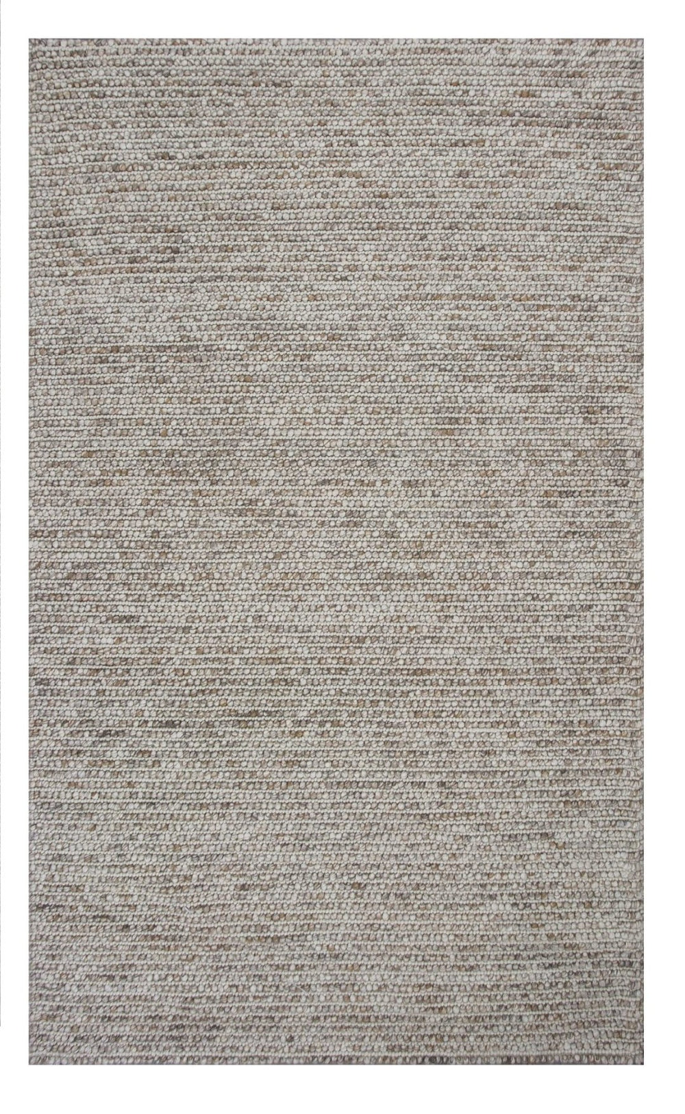 HomeRoots 5' Natural Wool Hand-Woven Area Rug - Artisan Crafted for Comfort, Style, and Lasting Durability 7' X 9' 350292
