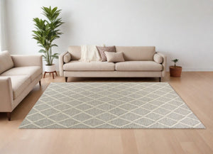 Homeroots 7' X 9'  Wool Grey Area Rug  Wool 350294