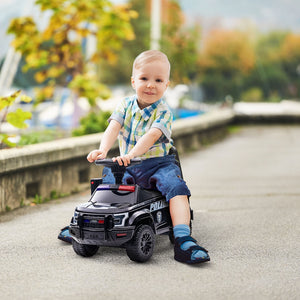 English Elm Aosom Police Truck Ride on Toy with Pa System and Under Seat Storage for Toddlers W2225P217708
