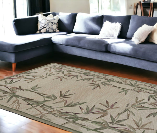 Homeroots 8' X 10' Ivory Wool Handmade Area Rug  Wool 350317