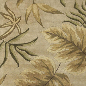 HomeRoots 8' Hand-Tufted Wool Area Rug with Botanical Leaves Design for Comfort and Style in Your Home 8' X 11' 350334