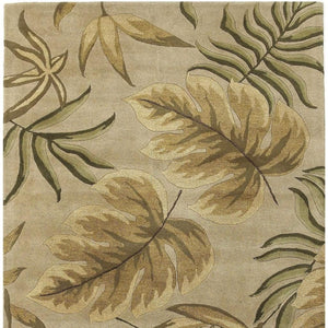 HomeRoots 8' Hand-Tufted Wool Area Rug with Botanical Leaves Design for Comfort and Style in Your Home 8' X 11' 350334