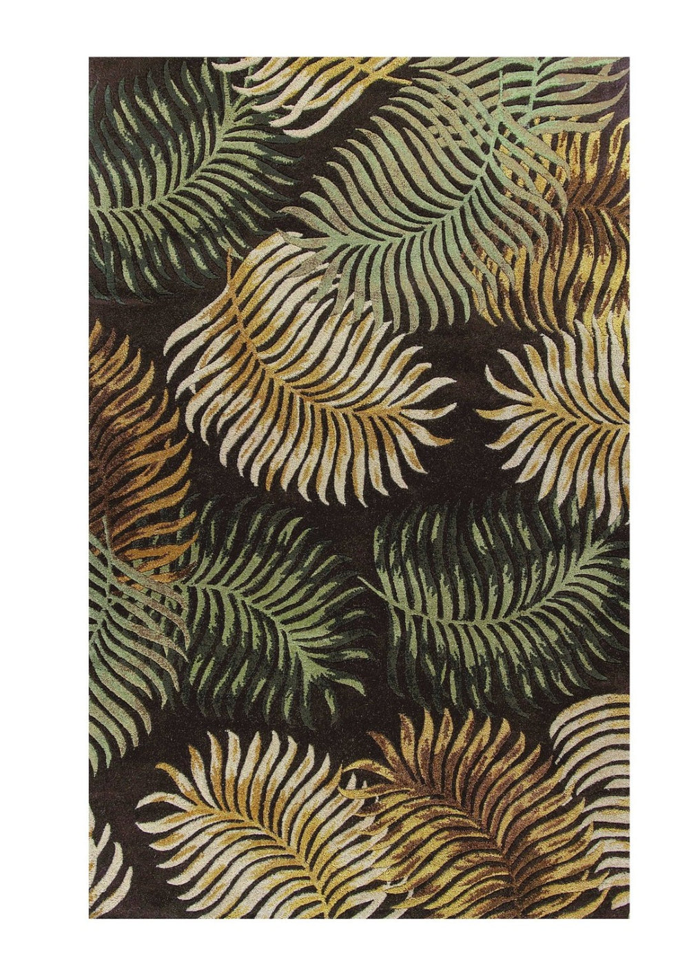 HomeRoots 8' Hand-Tufted Wool Area Rug with Botanical Leaves Motif for a Stylish and Cozy Living Space 8' X 10' 350337