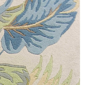 Homeroots 8' X 10' 6 Wool Ivory Or Blue Area Rug  Wool 350341