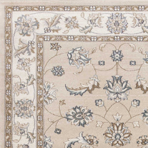 HomeRoots 9' Elegant Beige and Ivory Floral Medallion Area Rug – Timeless Design for Classic Living Spaces 9' X 12' 350367