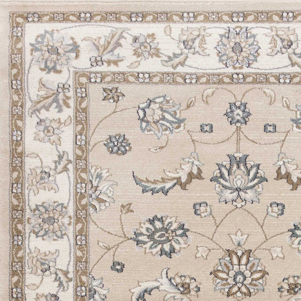 HomeRoots 9' Elegant Beige and Ivory Floral Medallion Area Rug – Timeless Design for Classic Living Spaces 9' X 12' 350367