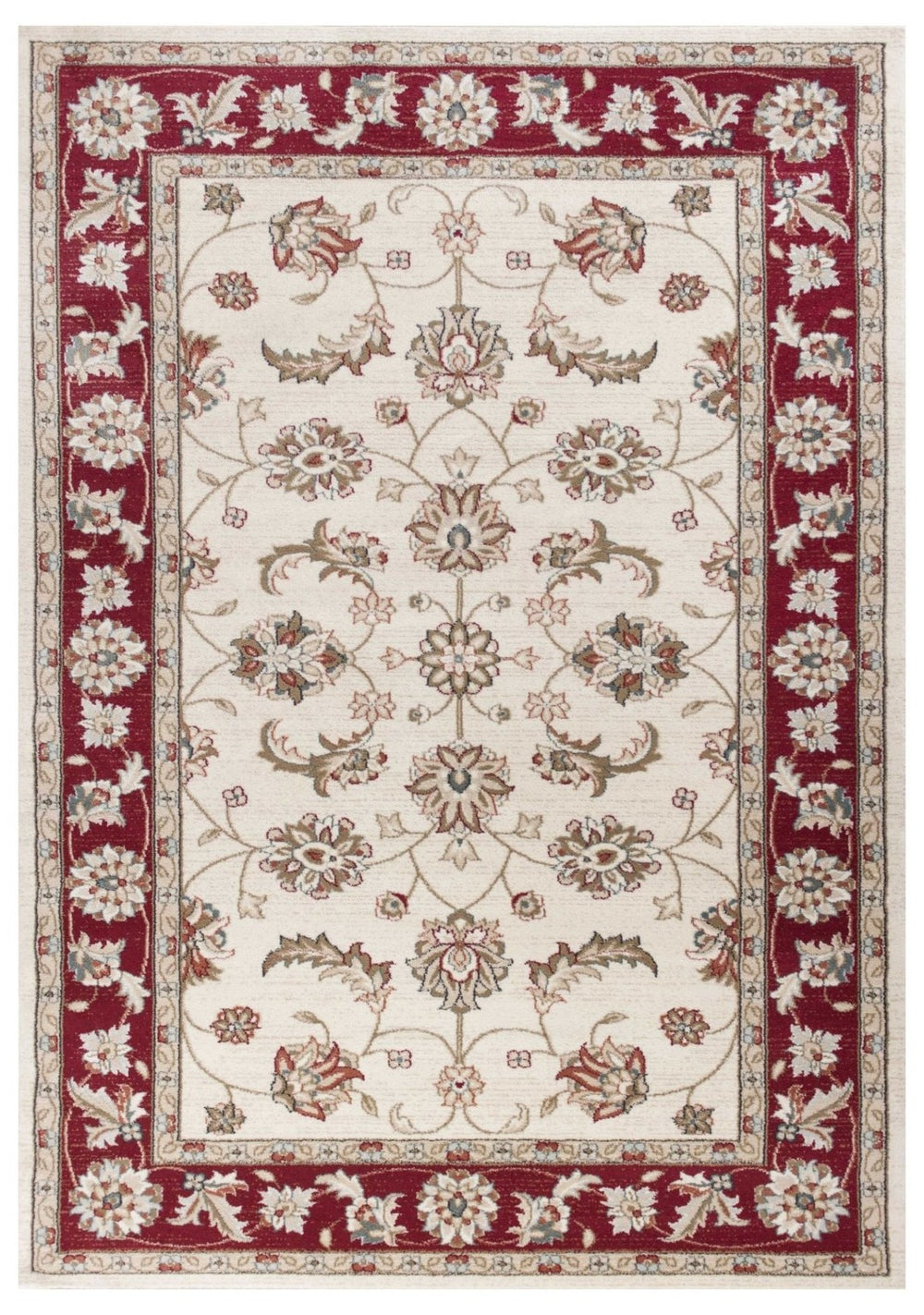 HomeRoots 9' Red Floral Medallion Area Rug – Timeless Style for Living Rooms, Soft Underfoot and Easy Care 9' X 12' 350369