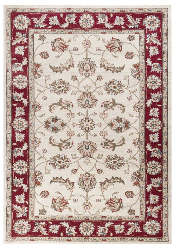 HomeRoots 9' Red Floral Medallion Area Rug – Timeless Style for Living Rooms, Soft Underfoot and Easy Care 9' X 12' 350369