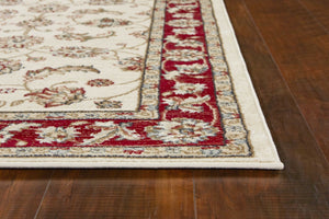 HomeRoots 9' Red Floral Medallion Area Rug – Timeless Style for Living Rooms, Soft Underfoot and Easy Care 9' X 12' 350369