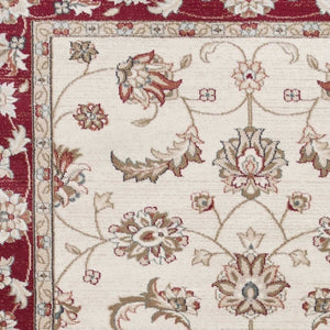 HomeRoots 9' Red Floral Medallion Area Rug – Timeless Style for Living Rooms, Soft Underfoot and Easy Care 9' X 12' 350369
