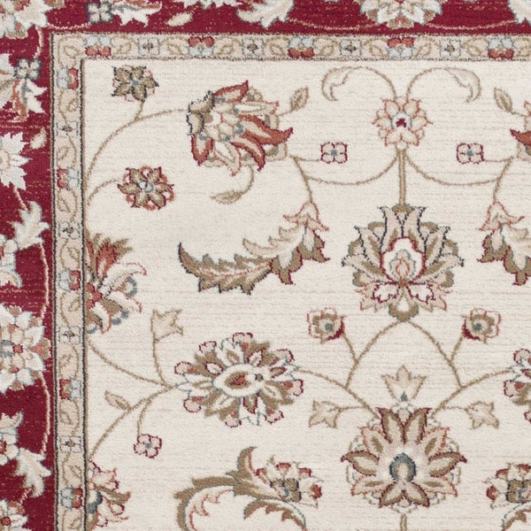 HomeRoots 9' Red Floral Medallion Area Rug – Timeless Style for Living Rooms, Soft Underfoot and Easy Care 9' X 12' 350369