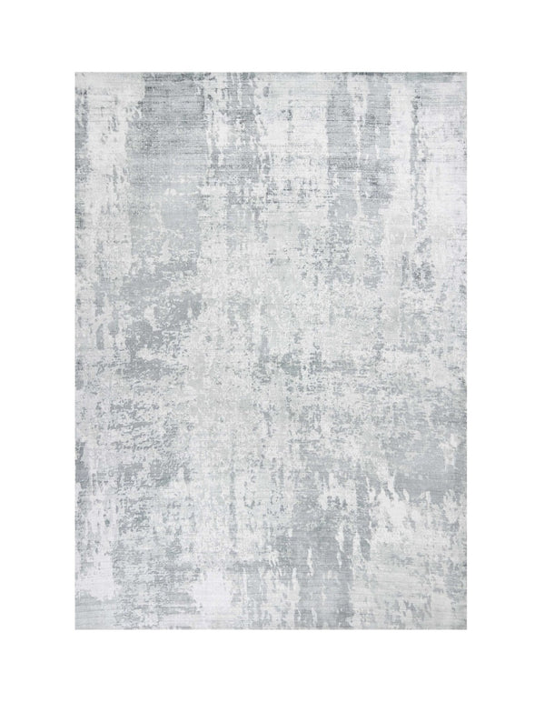 HomeRoots 5' Modern Abstract Hand-Loomed Area Rug in Dark and Light Gray – Adds Style and Warmth to Any Space 8' X 10' 350412