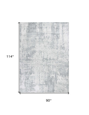 HomeRoots 5' Modern Abstract Hand-Loomed Area Rug in Dark and Light Gray – Adds Style and Warmth to Any Space 8' X 10' 350412