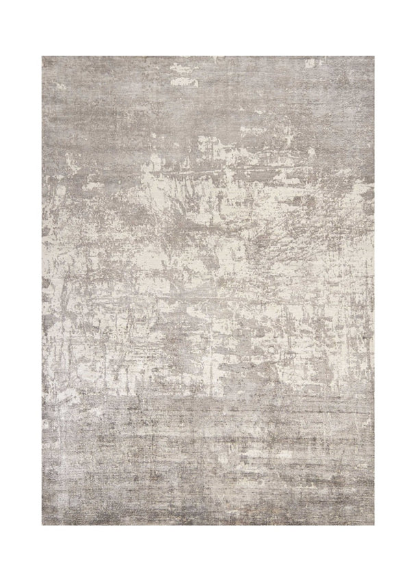 HomeRoots 5' Hand-Loomed Beige and Ivory Abstract Area Rug - Modern Elegance for Your Living Space 7' X 10' 350413