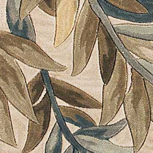 Homeroots 9' X 12' Ivory Hand Tufted Pinnate Fronds Indoor Area Rug  Wool 350428