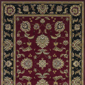 Homeroots 9' X 13' Red And Black Area Rug  Polypropylene 350450