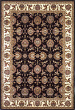 Homeroots 10' X 13' Black Ivory Machine Woven Floral Traditional Indoor Area Rug  Polypropylene 350464