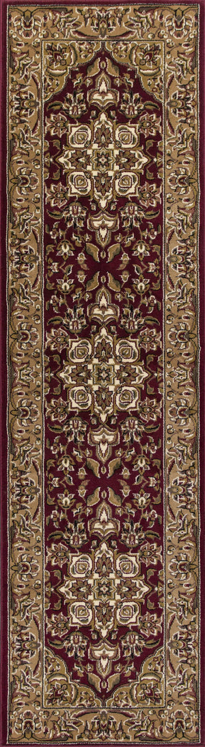 Homeroots 9' X 13'  Polypropylene Red Or  Beige Area Rug  Polypropylene 350467
