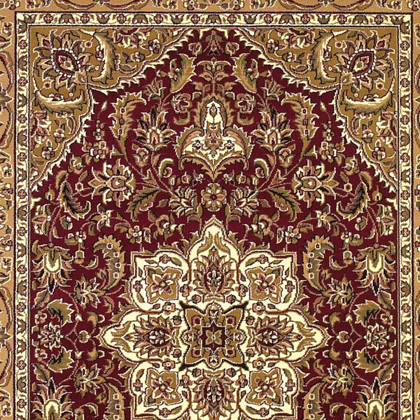 Homeroots 9' X 13'  Polypropylene Red Or  Beige Area Rug  Polypropylene 350467