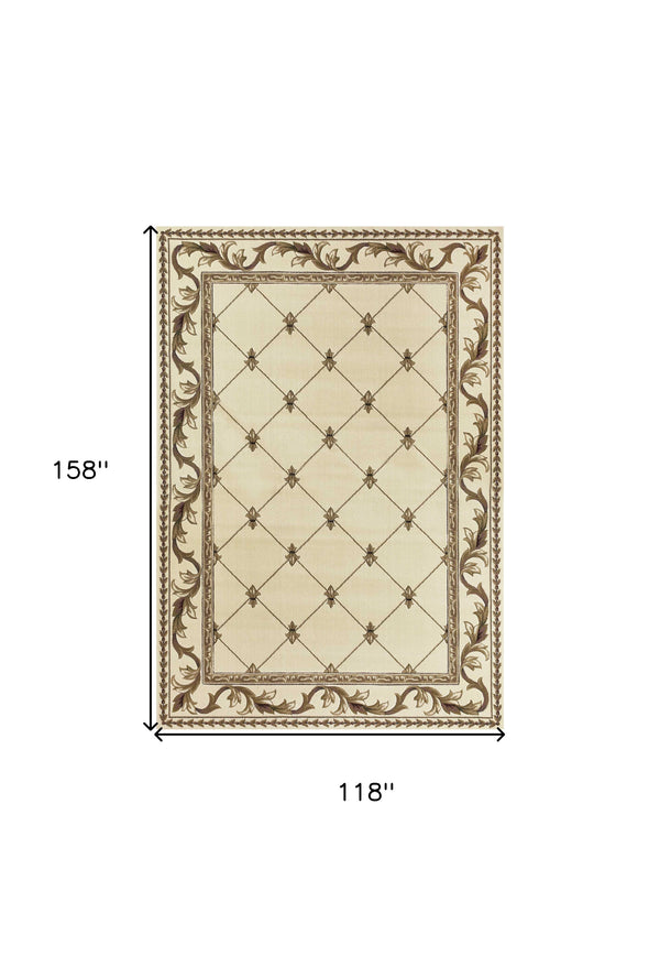 Homeroots 9' X 13'  Polypropylene Ivory Area Rug  Polypropylene 350484