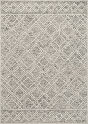 Homeroots 9' X 12' Sand Beige Hand Tufted Diamond Pattern Indoor Area Rug  Wool 350504