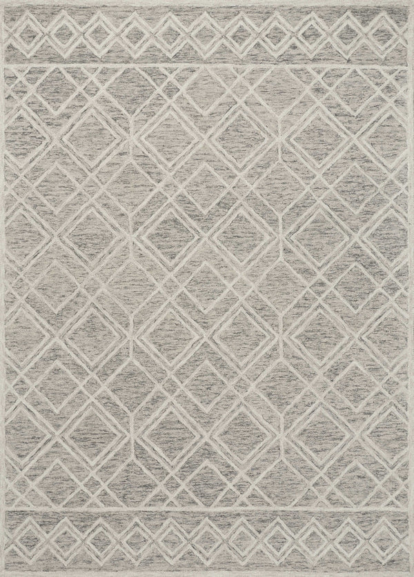 Homeroots 9' X 12' Sand Beige Hand Tufted Diamond Pattern Indoor Area Rug  Wool 350504