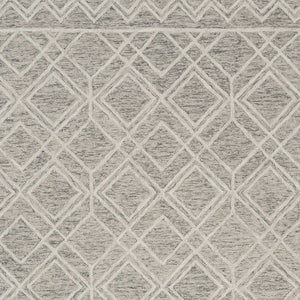 Homeroots 9' X 12' Sand Beige Hand Tufted Diamond Pattern Indoor Area Rug  Wool 350504