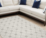 Area Rugs - Hand-Hooked 100% Wool Slate Natural Gibson Rug with Modern Geometric Design