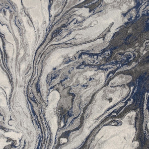 HomeRoots 10' Blue and Gray Abstract Area Rug – Modern Design for Living Rooms, Durable, Easy to Maintain 10' X 13' 350516