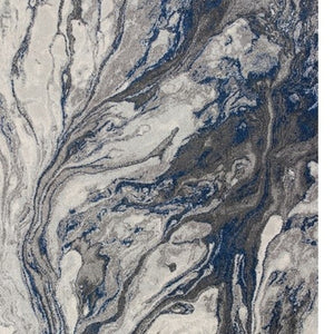 HomeRoots 10' Blue and Gray Abstract Area Rug – Modern Design for Living Rooms, Durable, Easy to Maintain 10' X 13' 350516