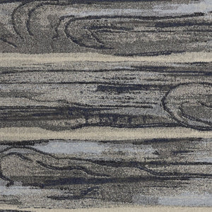 HomeRoots 10' Modern Abstract Area Rug in Gray, Blue, and Black - Soft, Durable, and Stain-Resistant Design 10' X 13' 350522