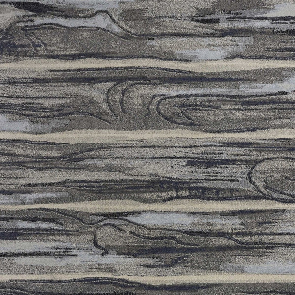 HomeRoots 10' Modern Abstract Area Rug in Gray, Blue, and Black - Soft, Durable, and Stain-Resistant Design 10' X 13' 350522