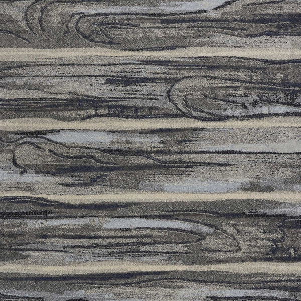 HomeRoots 10' Modern Abstract Area Rug in Gray, Blue, and Black - Soft, Durable, and Stain-Resistant Design 10' X 13' 350522