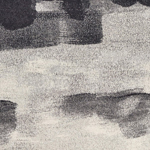 HomeRoots 10' Contemporary Abstract Area Rug in Gray, Black, and Ivory - Durable, Stylish, Easy to Clean 10' X 13' 350524