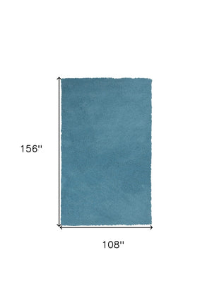 HomeRoots 9' Hand-Woven Blue Area Rug - Unique Artisan Craftsmanship for Comfort and Style in Any Space 9' X 13' 350534