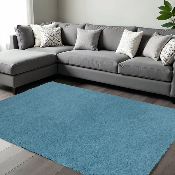 HomeRoots 9' Hand-Woven Blue Area Rug - Unique Artisan Craftsmanship for Comfort and Style in Any Space 9' X 13' 350534