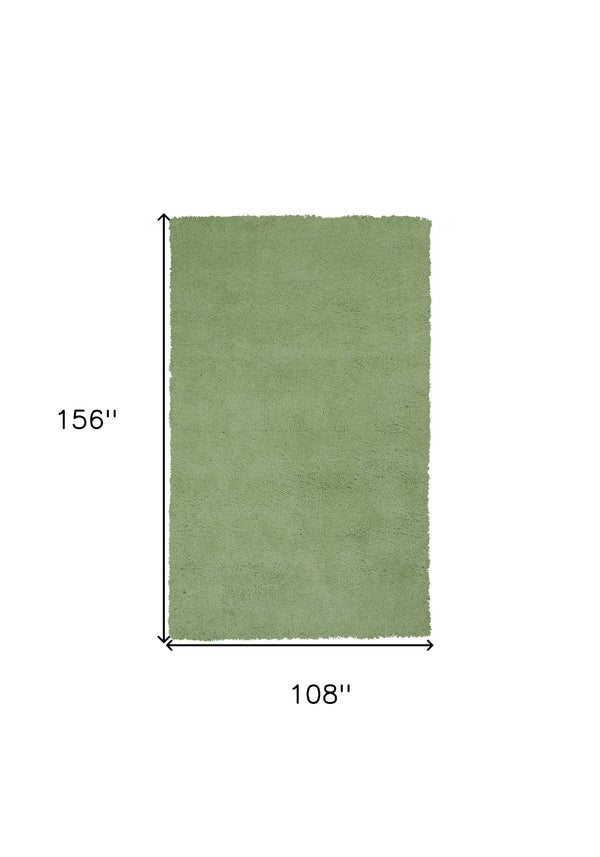 Homeroots 9' X 13' Green Hand Woven Area Rug  Polyester 350535