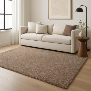 HomeRoots 8' Hand-Woven Beige and Brown Abstract Rug - Artisan Crafted, Cozy, Durable, Perfect for Modern Spaces 9' X 13' 350537