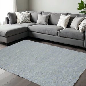 HomeRoots 9' Hand Woven Blue Area Rug - Artisanal Craftsmanship, Durable Design & Contemporary Style for Your Home 9' X 13' 350538