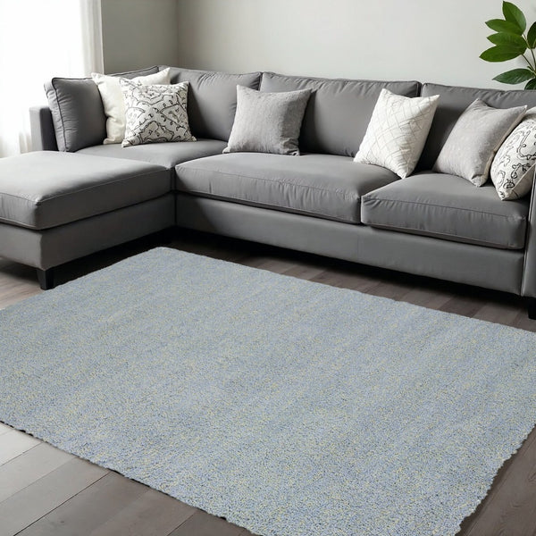 HomeRoots 9' Hand Woven Blue Area Rug - Artisanal Craftsmanship, Durable Design & Contemporary Style for Your Home 9' X 13' 350538